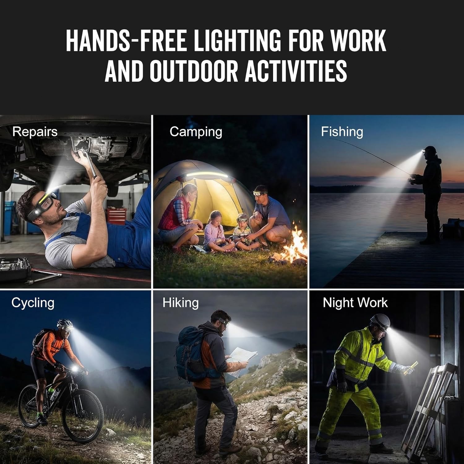 LED Safety Glasses with Light – Mechanic Glasses with Built-in Flashlight
