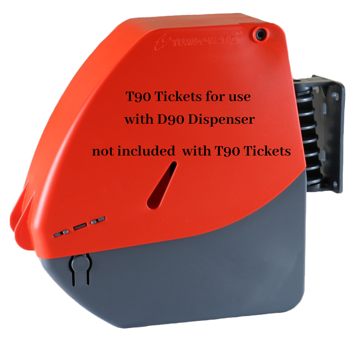 T90 GREEN TAKE-A-NUMBER TICKETS, 24 Rolls per Case