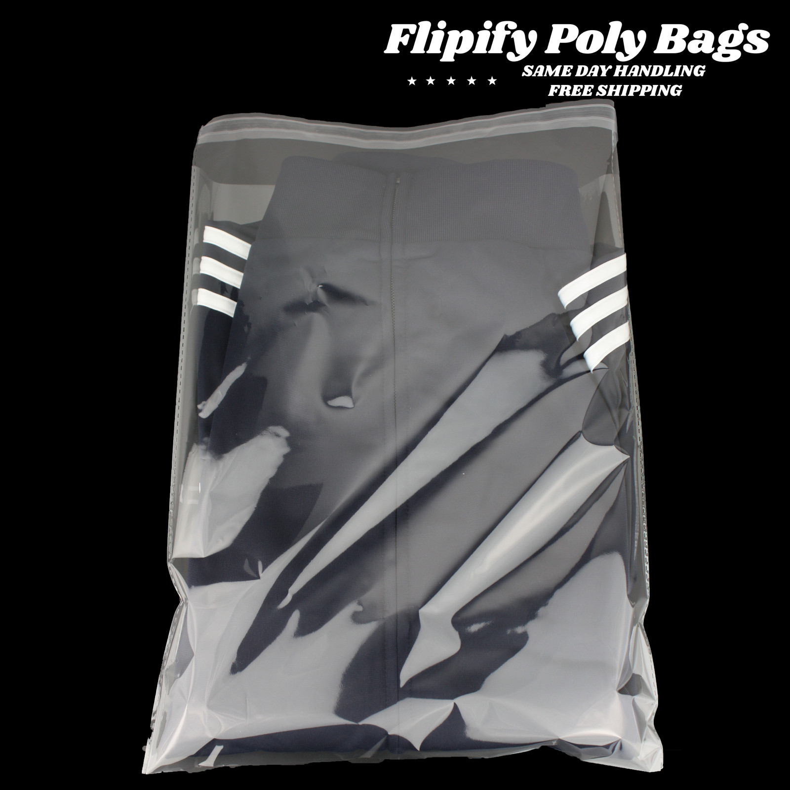 12×15 Clear Resealable T-Shirt/Apparel Self Seal Lip Tape Poly Plastic bags
