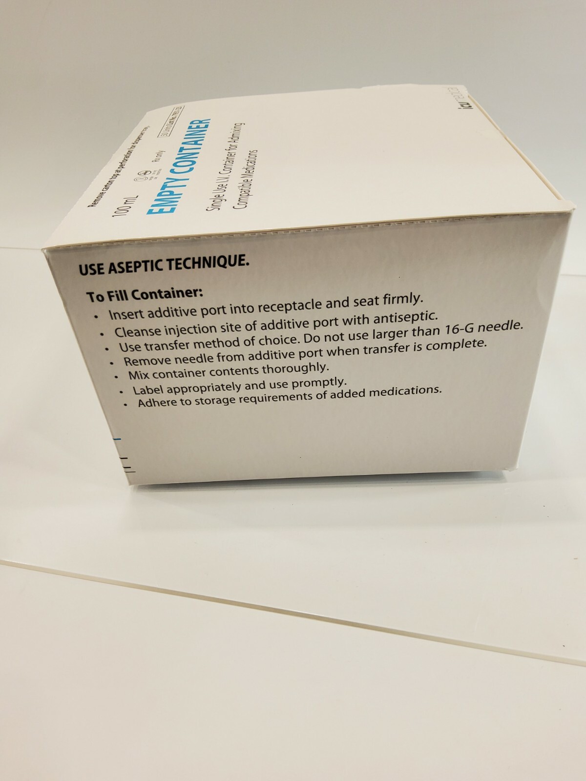 ICU Medical Single Use VI Empty Container for Admixing Medications 50 units
