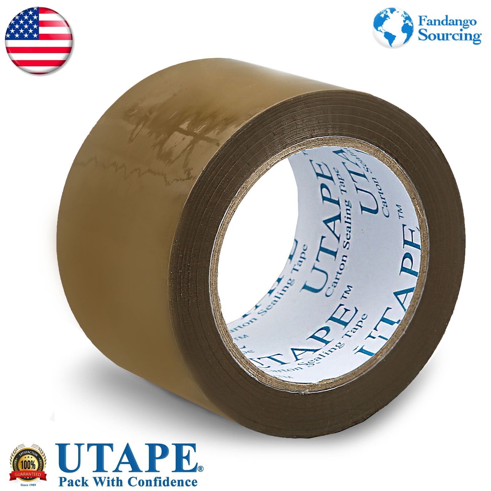 3″x 330’/110YDS PACKING TAPE SHIPPING ADHESIVE TAPE CARTON SEALING TAPE TAN 6 Pk