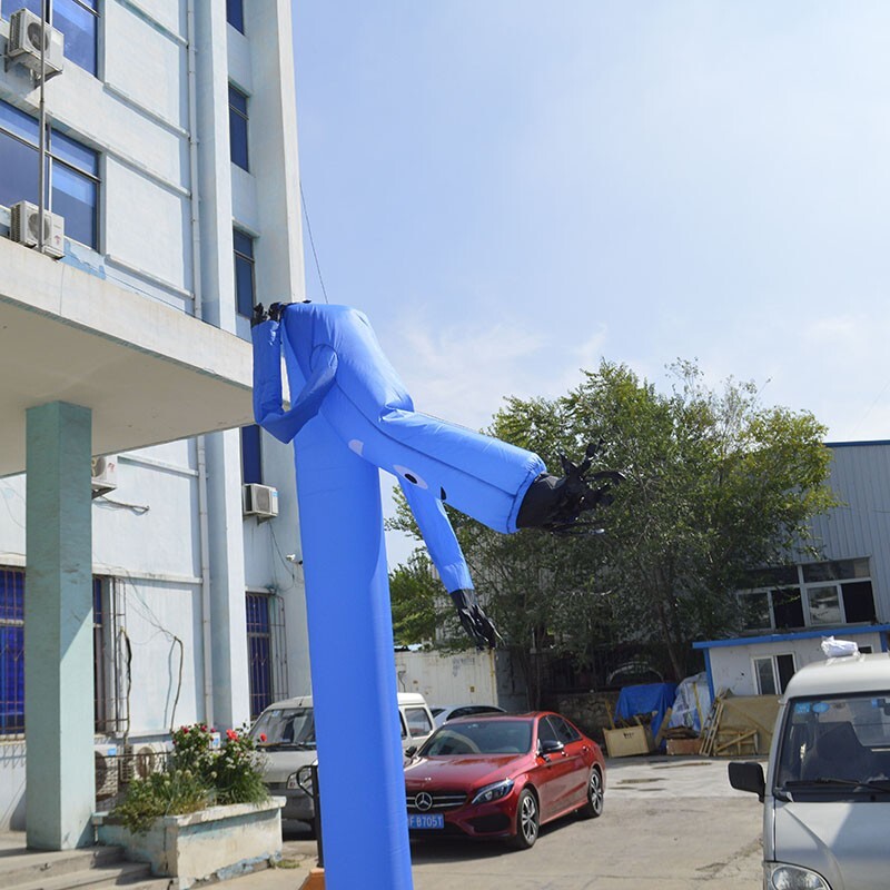 20Ft Air Inflatable Dancing Wind Dancer Sky Puppet Wavy Man Wind Dancer Blue New