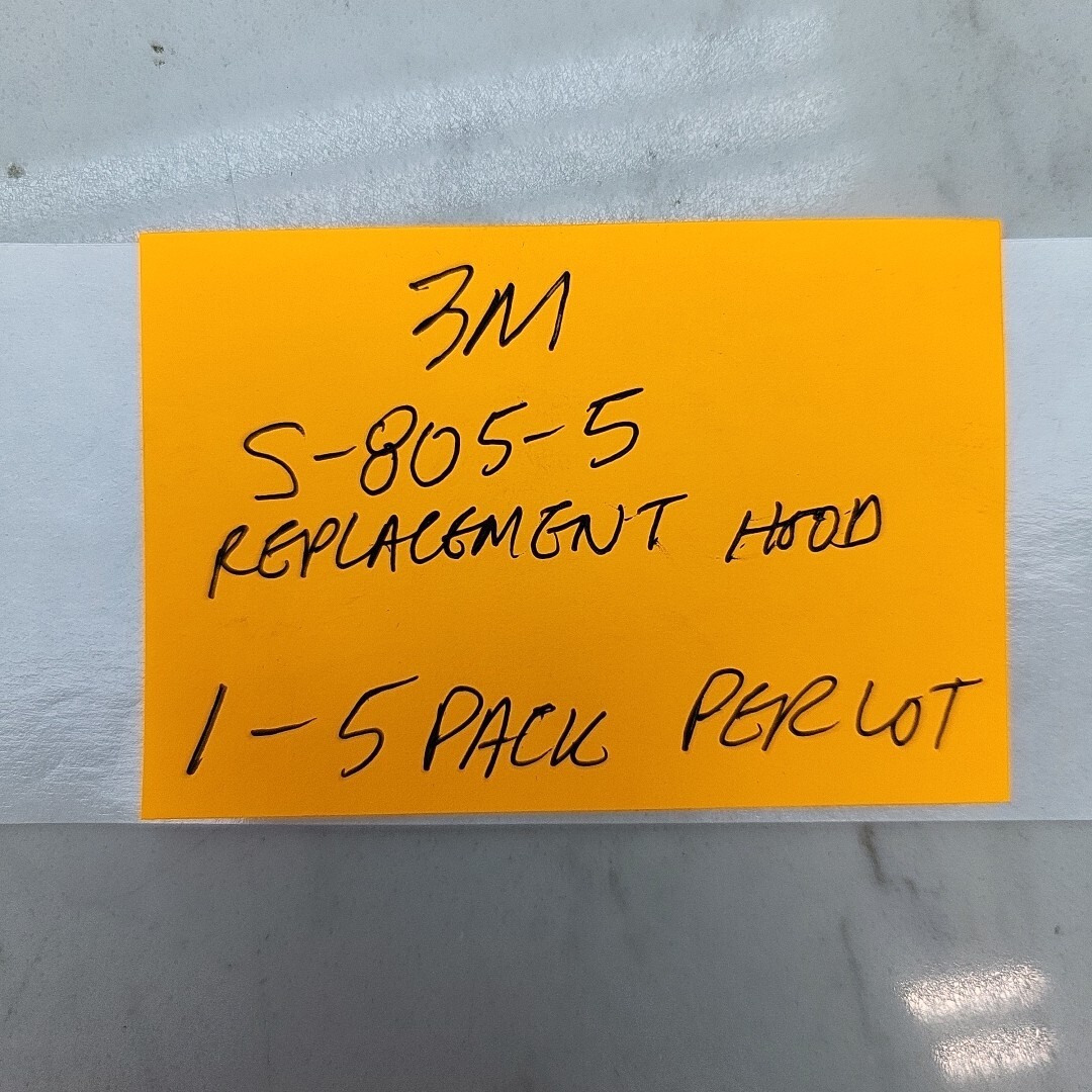 5 PACK 3M S-805-5 Versaflo Replacement Hood with Sealed Seams and Inner Collar