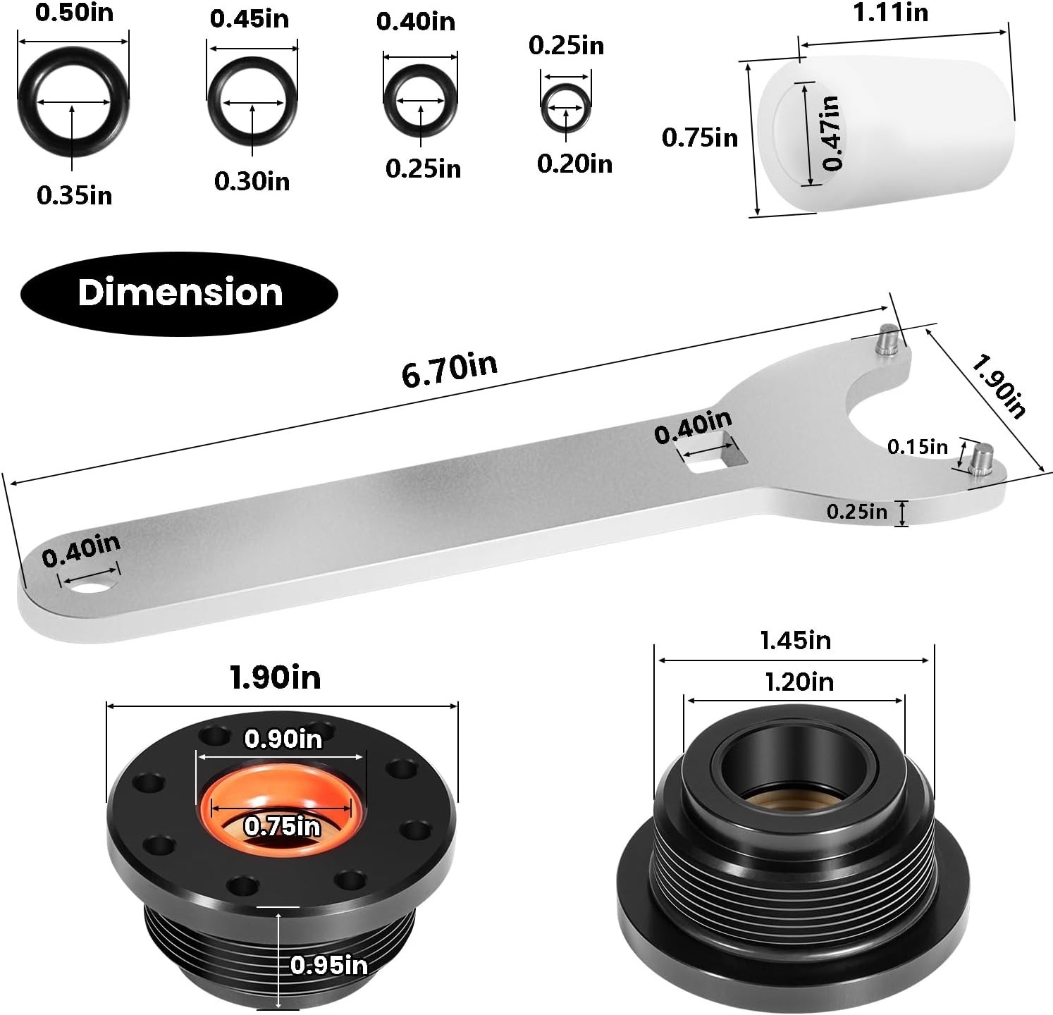 HC5345 Seal Kit For SeaStar Hydraulic Steering Cylinder Seal Kit with Pin Wrench