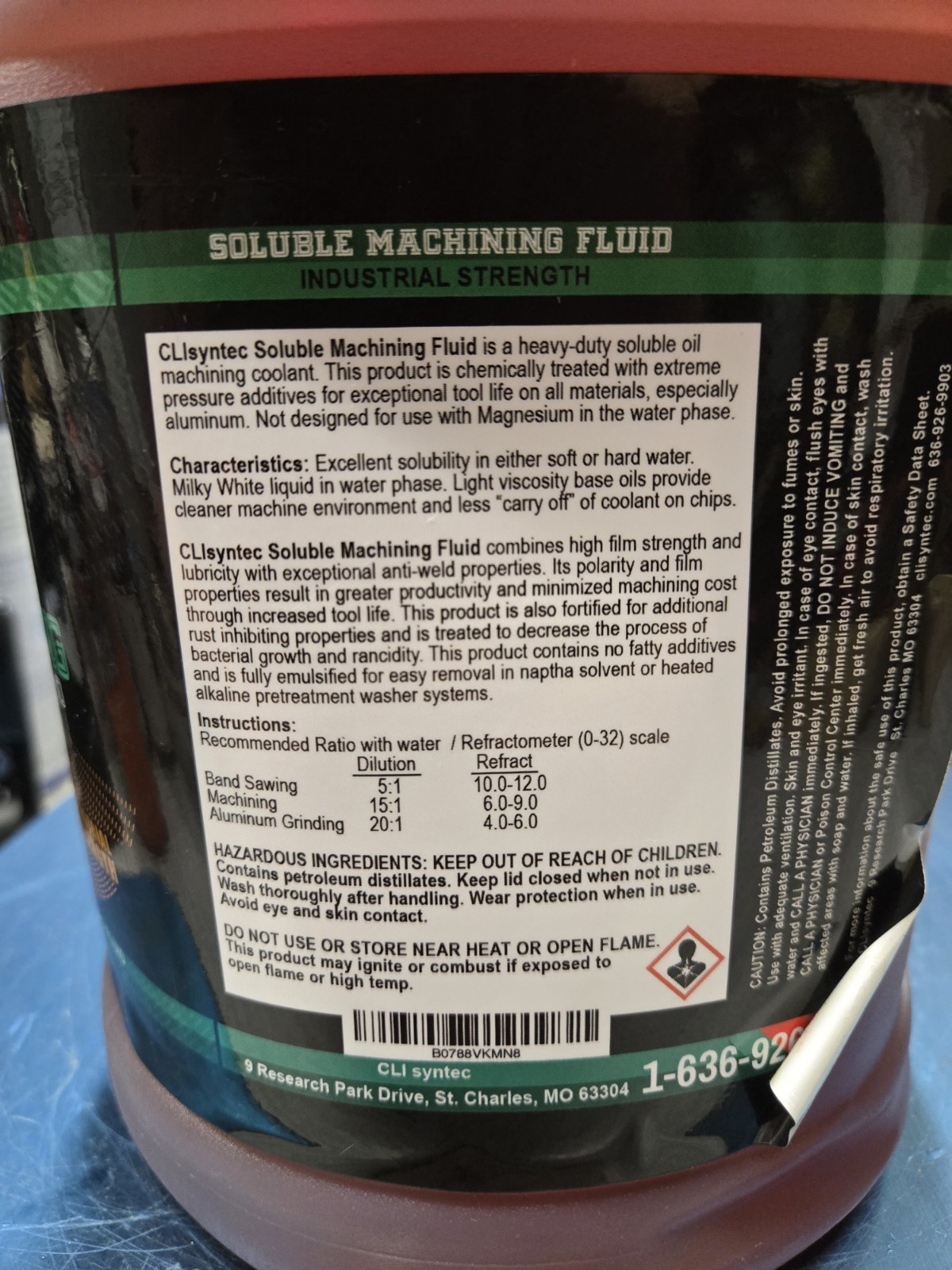 CLI Syntec Soluble Machining Fluid- Industrial Strength- Non-Chlorinated- 1 Gal
