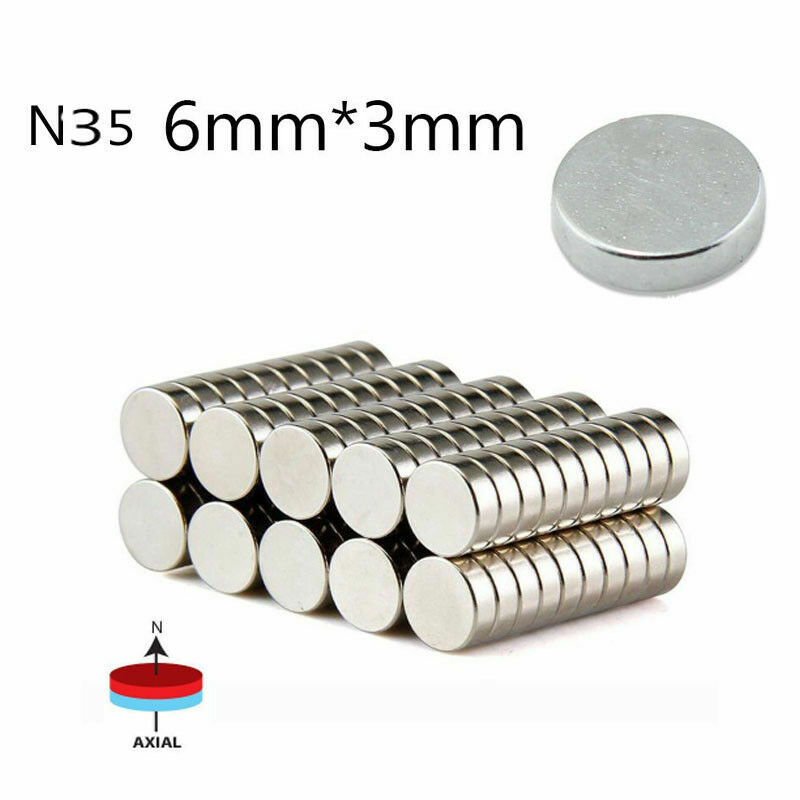 50/100/200pcs Strong Rare Earth Neodymium Disc Magnets 6 x 3mm (1/4 x 1/8 inch)