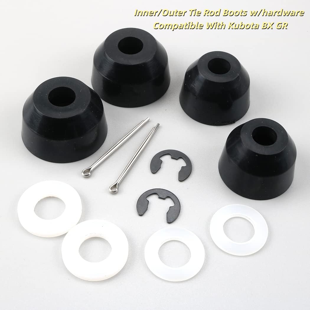 Inner/Outer Tie Rod Boots w/Hardware For Kubota BX BX1850,GR GR2020G and More