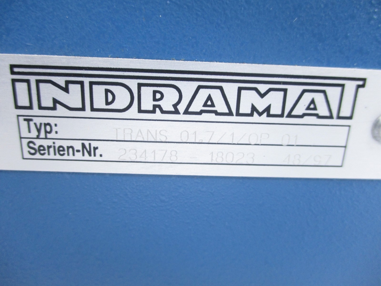 INDRAMAT TRANS01.7/1/OP01 115VAC UNMP
