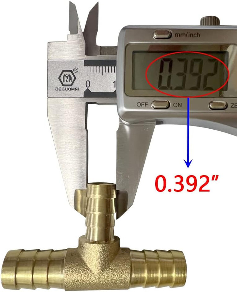 Metalwork Brass Reducing Hose Barb Tee 1/2″ Barbed X 3/8″ Barbed X 1/2″ Barbed R