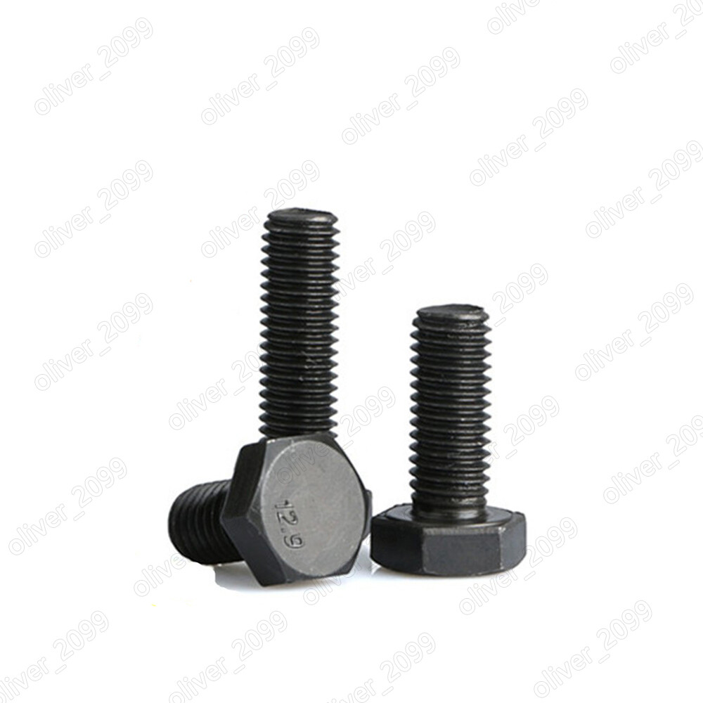 Black 12.9 Steel Hexagon Head Screws Left Hand Thread M5 M6 M8 M10 M12 M14-M20