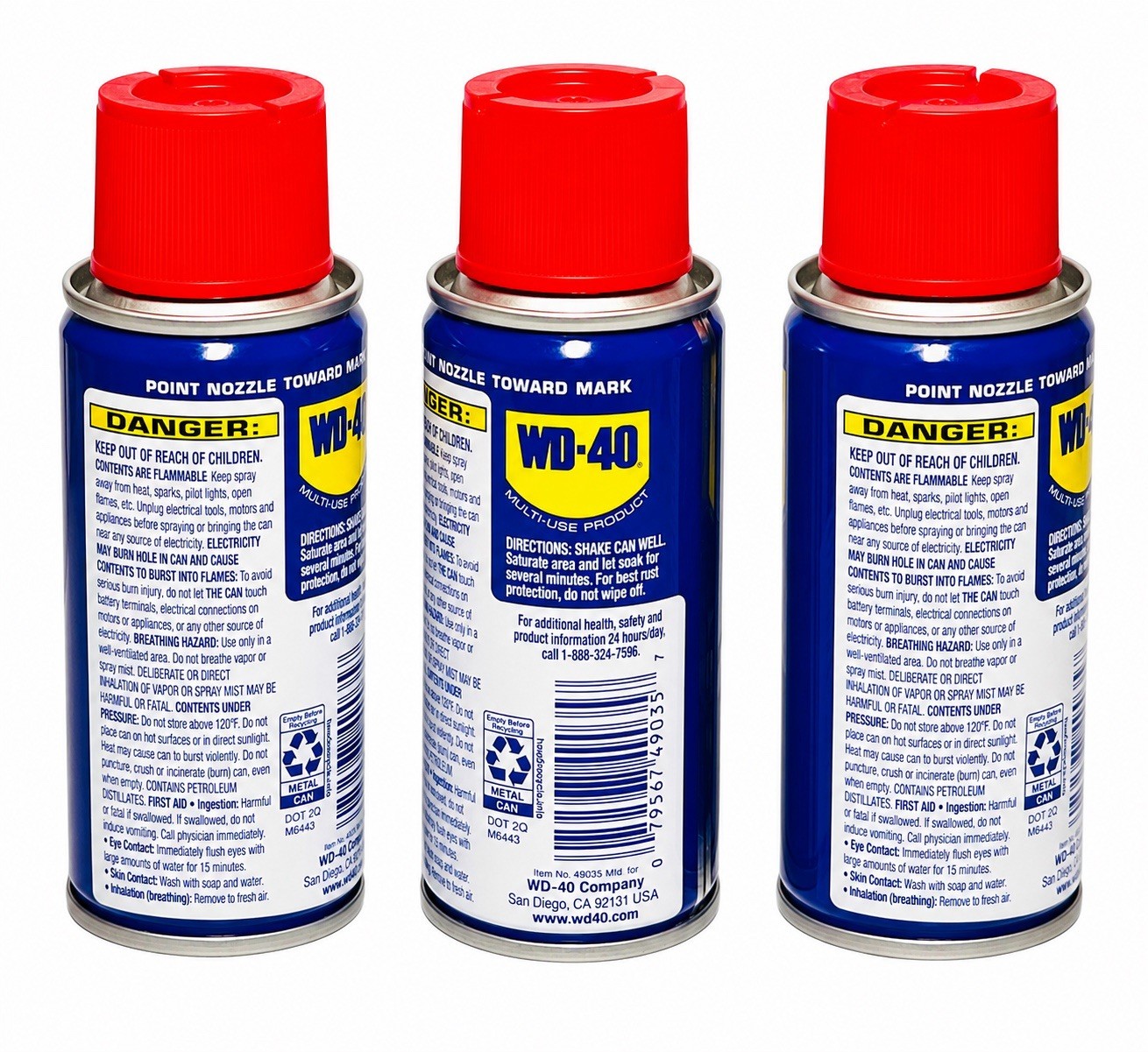 WD-40 Multi Use Product Spray 2.75 Oz (3 PACK) Lubricant Rust Protection