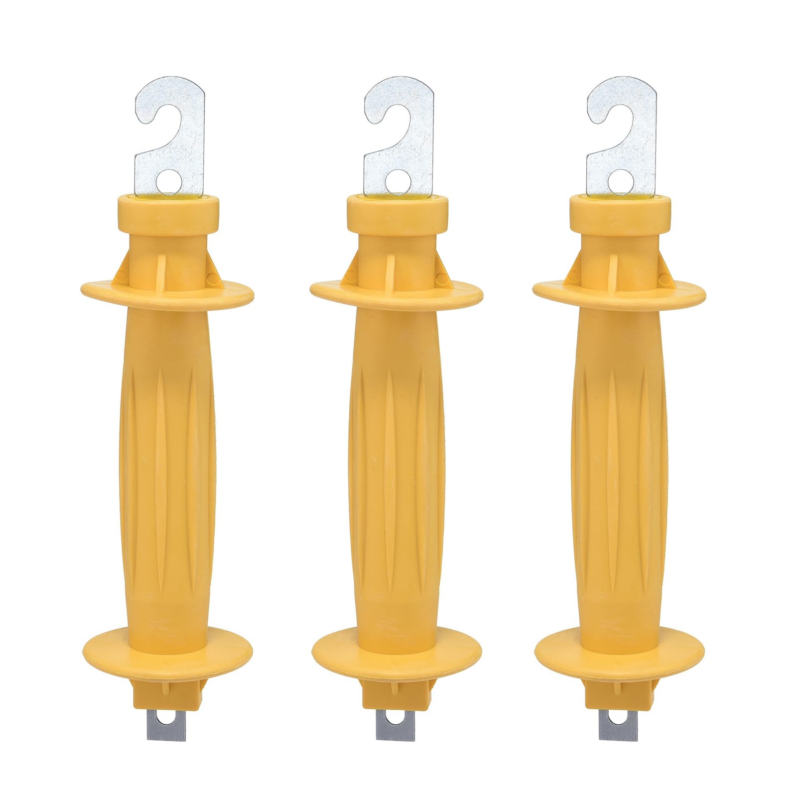 3 Pcs Electric Fence Spring Gate Handle, Yellow