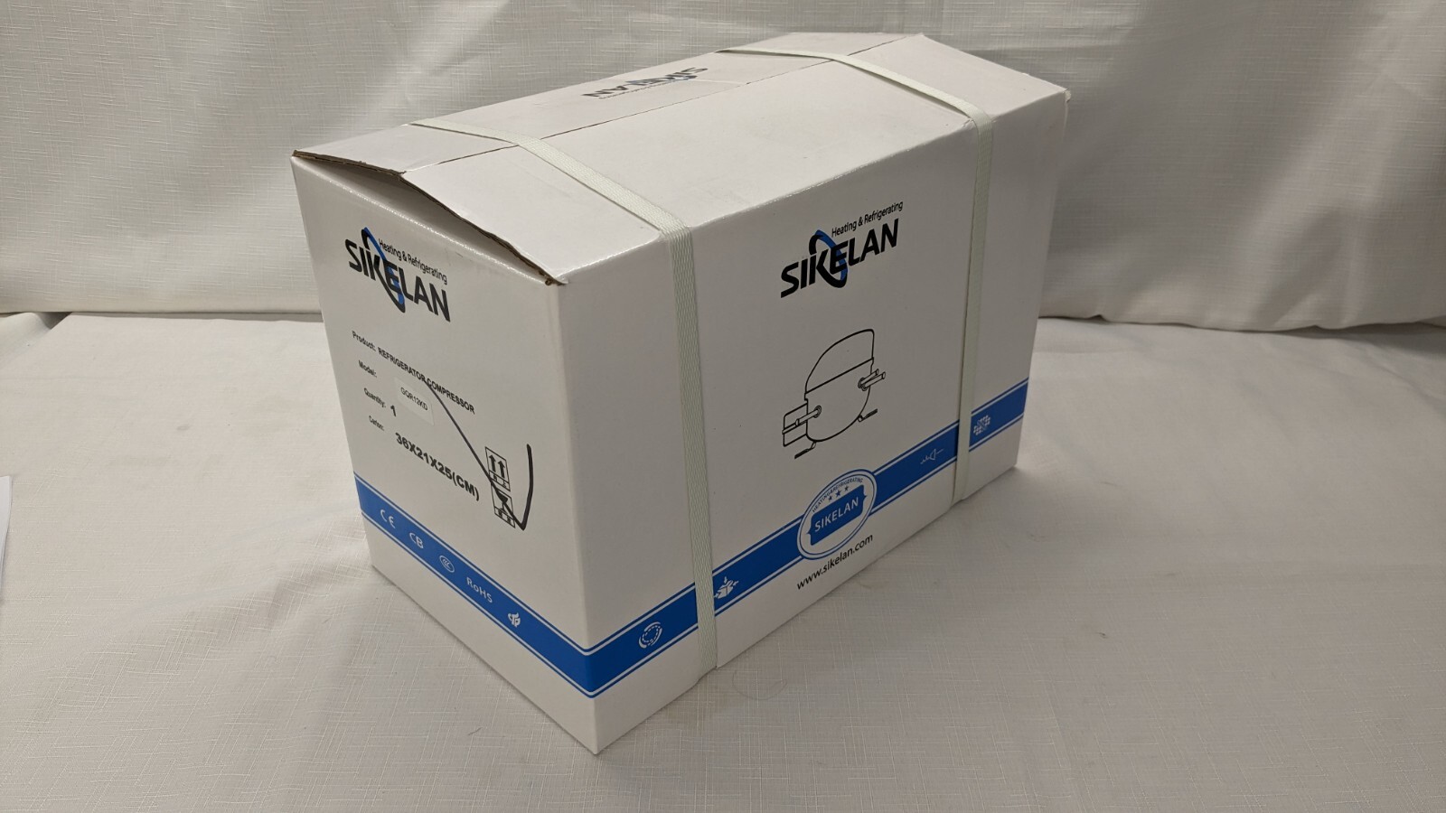 Sikelan GQR12KD 1/2hp 2627BTUs 110VAC R404a LBP / MBP Refrigeration Compressor