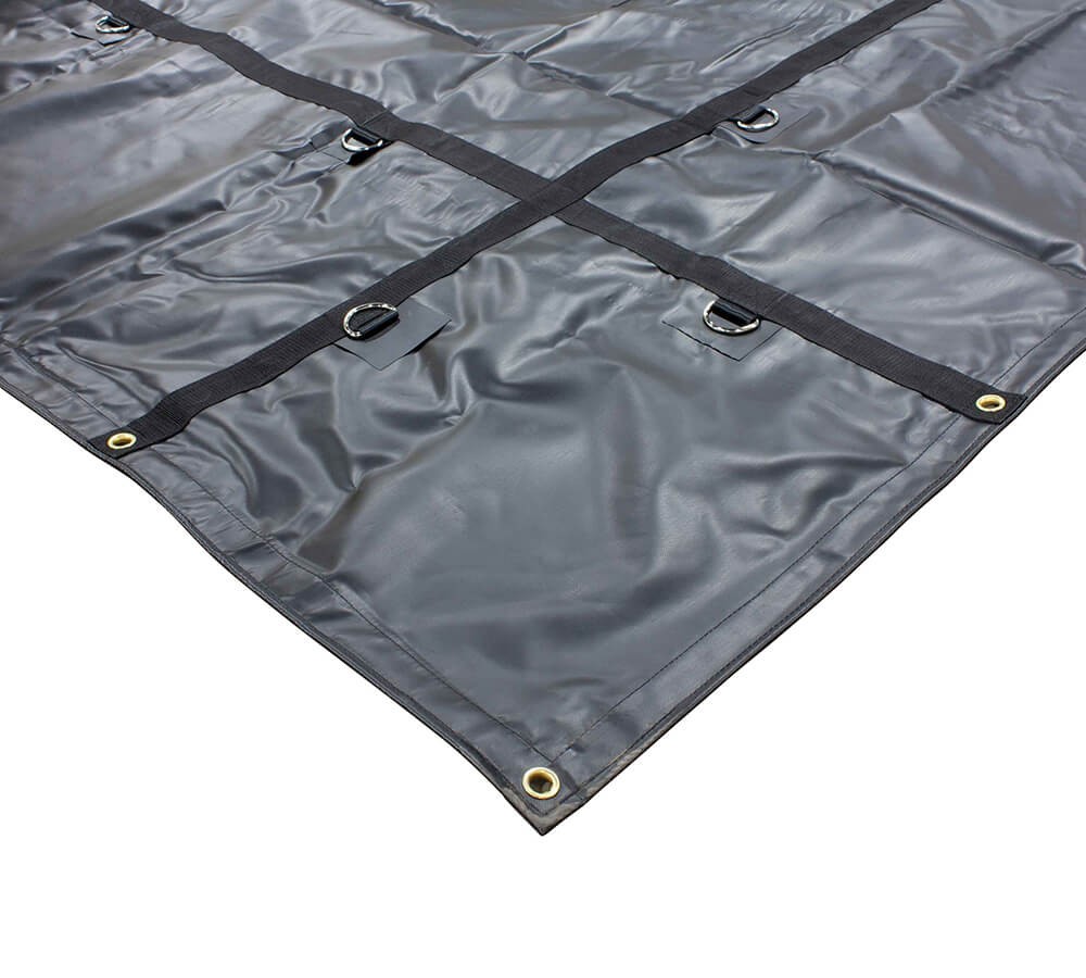 2 Pk 12’x16′ Heavy Duty Smoke Tarp for Flatbed Truck 18 Oz Vinyl Load Coverin…