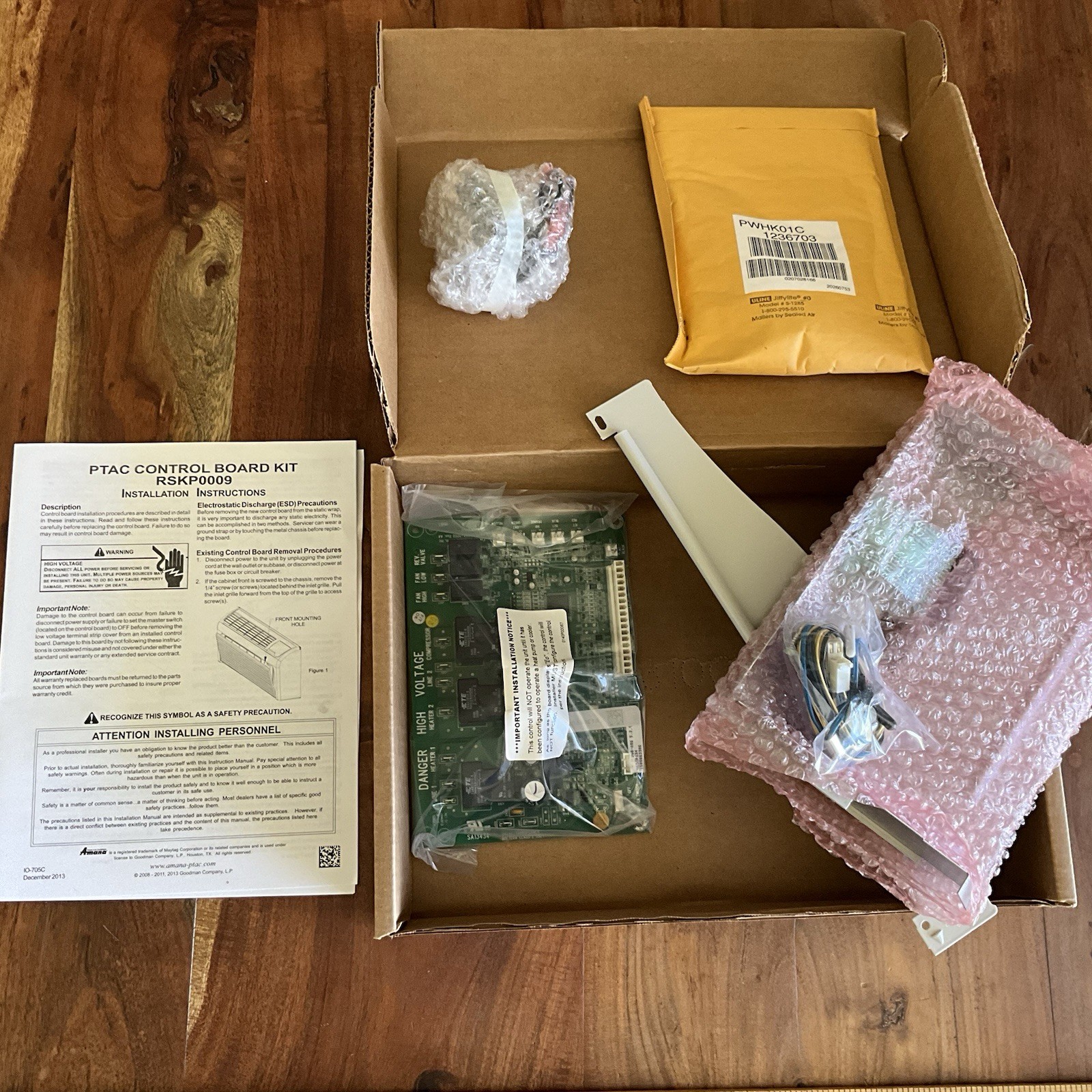 3 Amana PTAC Control Board Kit RSKP0009 with Wiring and Instructions