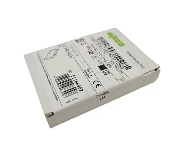 1PC New IN BOX WAGO 750-454 2 Channel Analog Input Module 1 YEAR WARRANTY