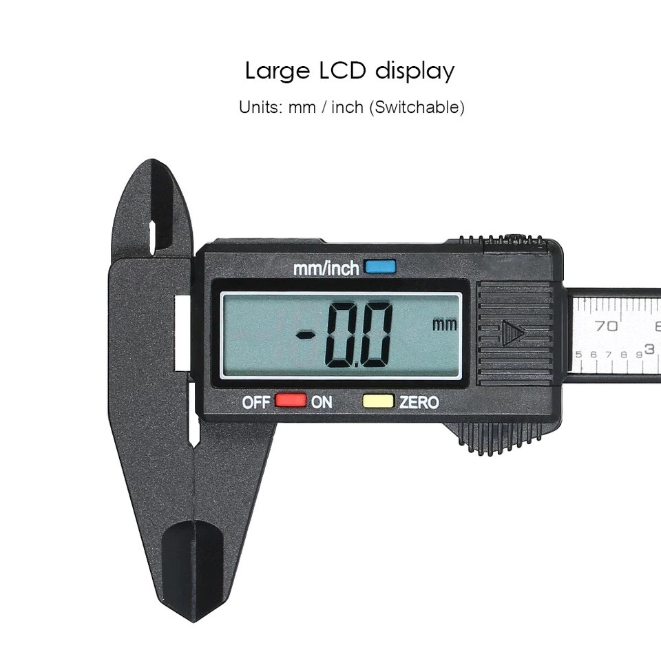 6″ 150mm Carbin Fiber Electronic Digital Vernier Caliper Micrometer Guage LCD