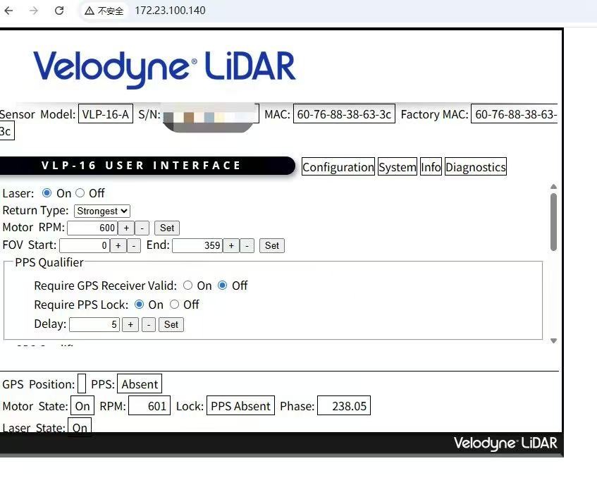 Used Velodyne VLP-16 Puck 3D LiDAR Sensor 16CH 100m 360° w/ HD Interface Box#HL
