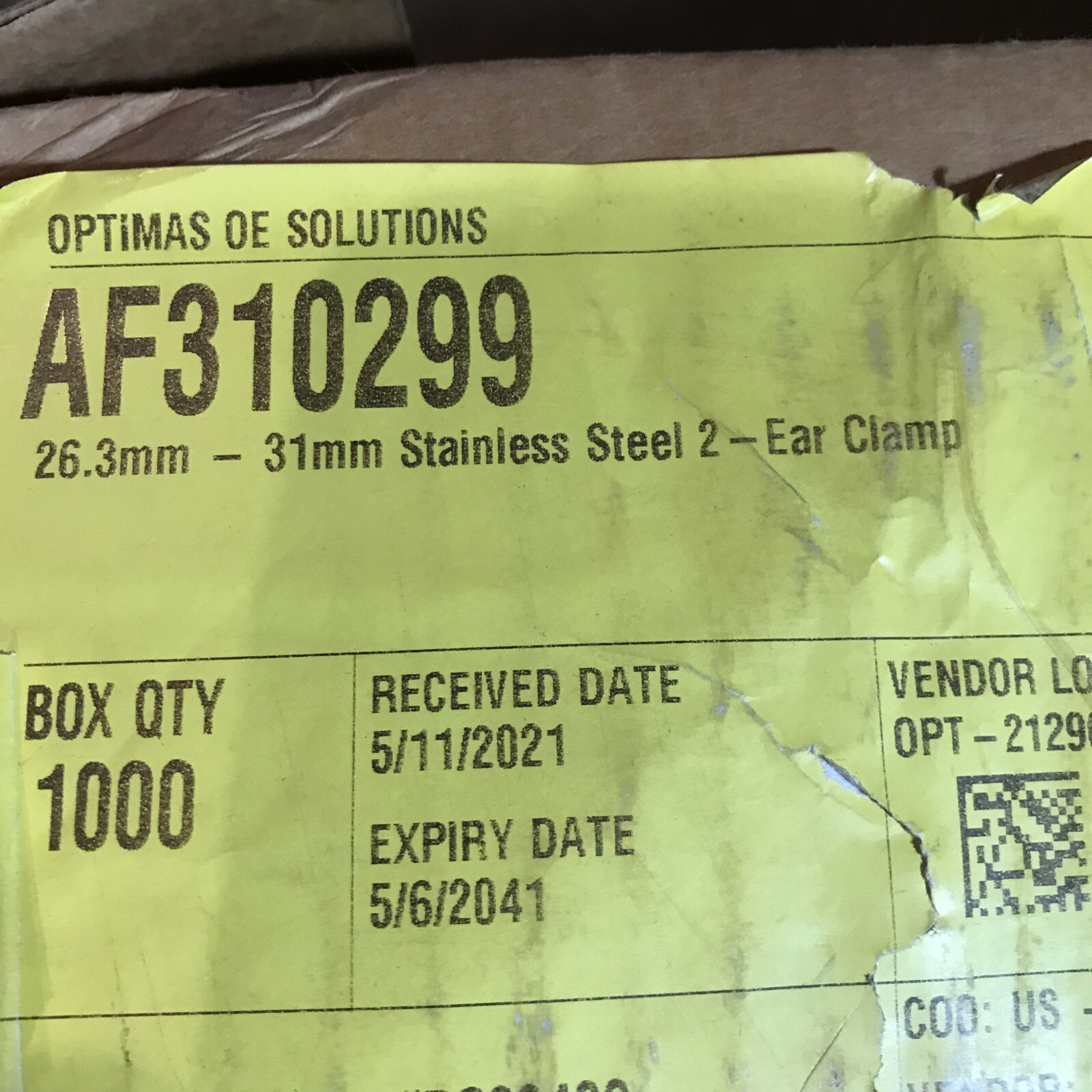 Oetiker CLAMPS 31 OET ~ STAINLESS STEEL 2-Ear Clamps 31mm ~ LOT OF 10- AF310299