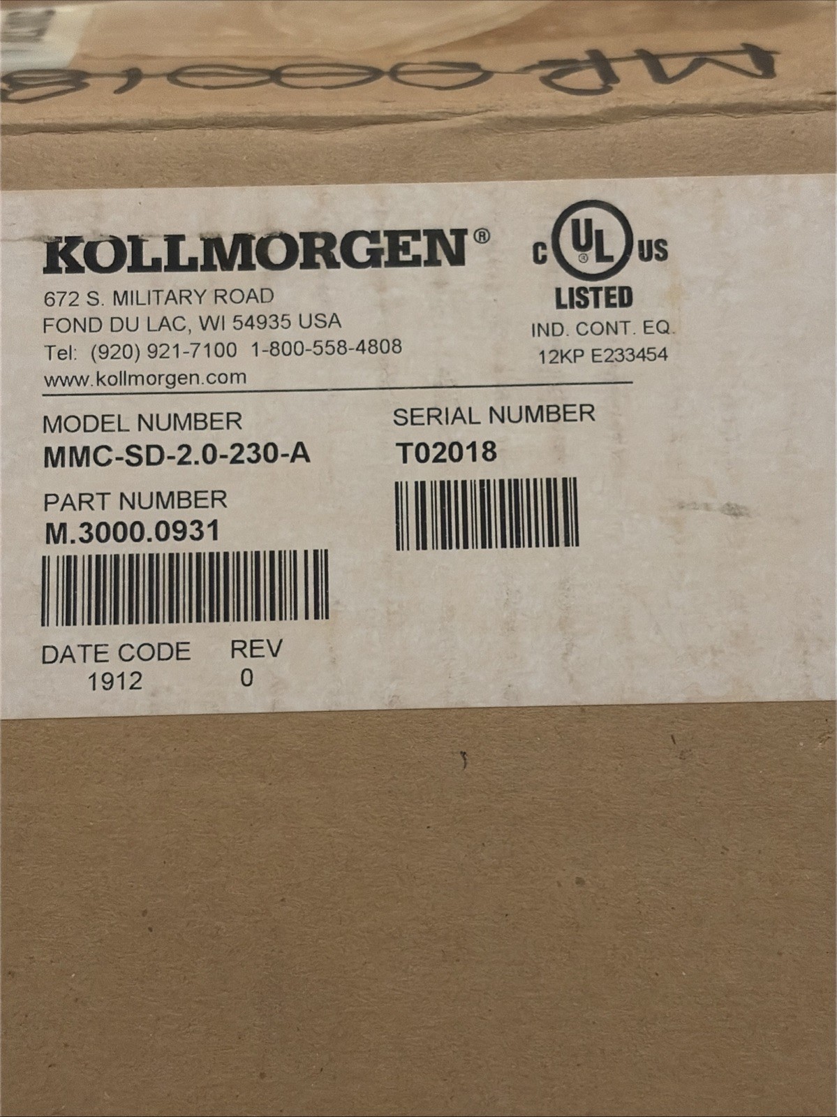 Kollmorgen MMC-SD-2.0-230-A Smart Drive