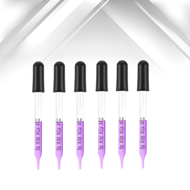 Medicine Art Essential Oils Eye Dropper Graduated 4″ Straight Tip 1ml (12 Pack)