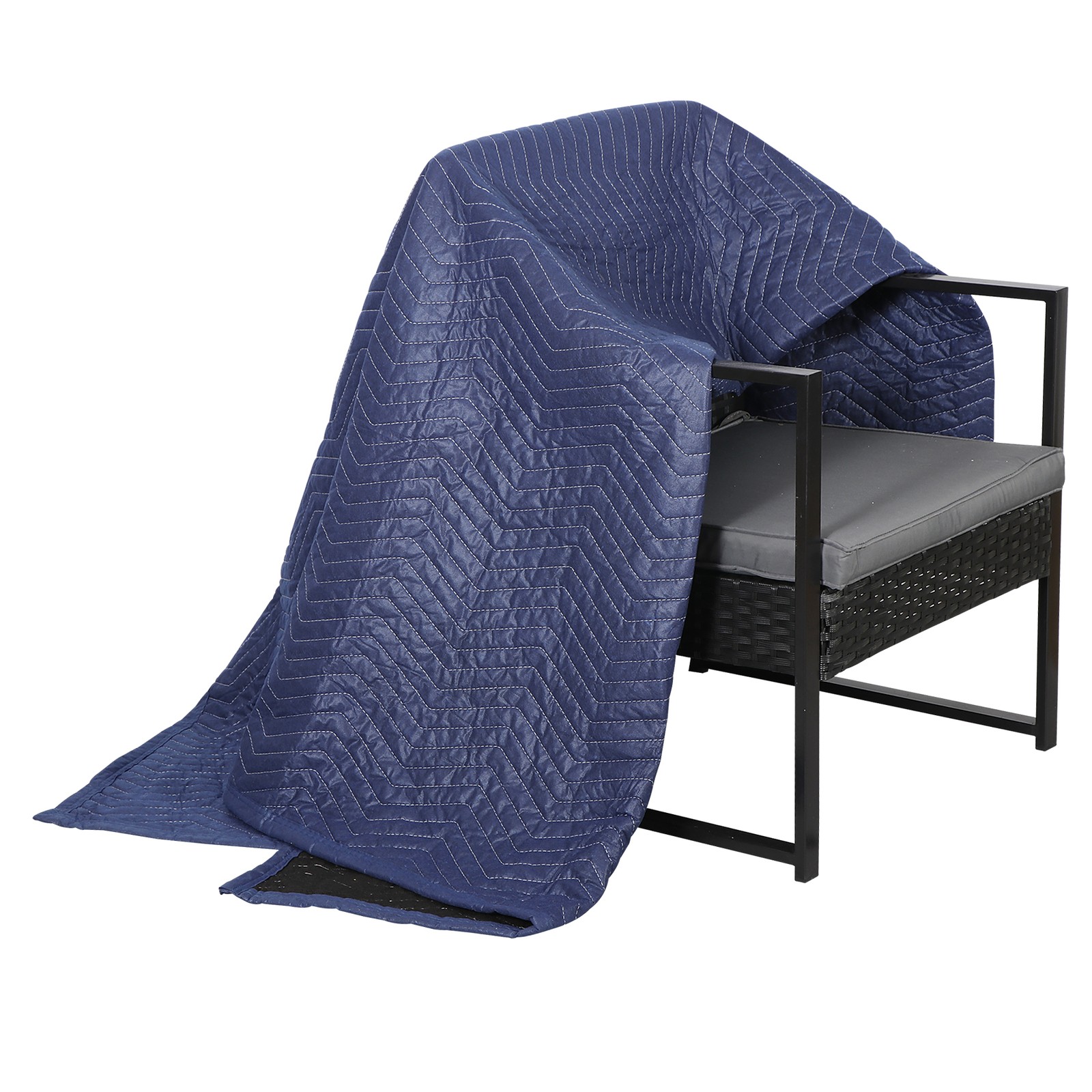 12 Pack Moving Blankets 72″x80″ Heavy Duty Packing Blankets Furniture Dark Blue