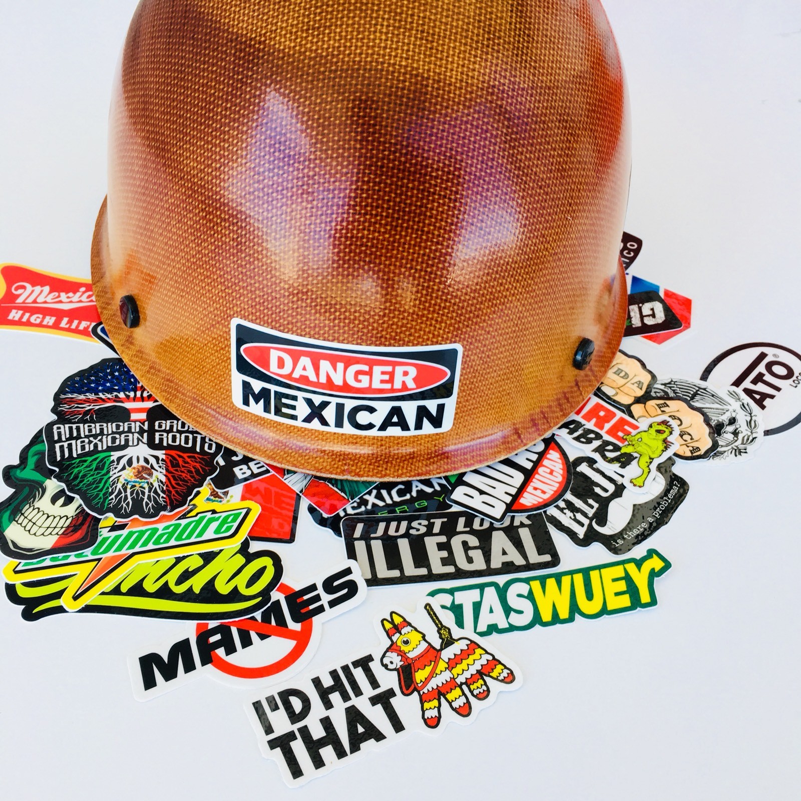 MEXICAN CHINGON Hard Hat Stickers 40 MEXICO HardHat Sticker Pegatinas cascos