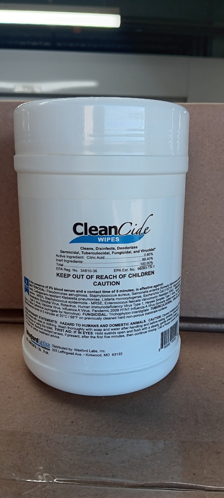 CleanCide Wipes 160-Count (Pack of 12) – Exp 12/2023 – Great deal.