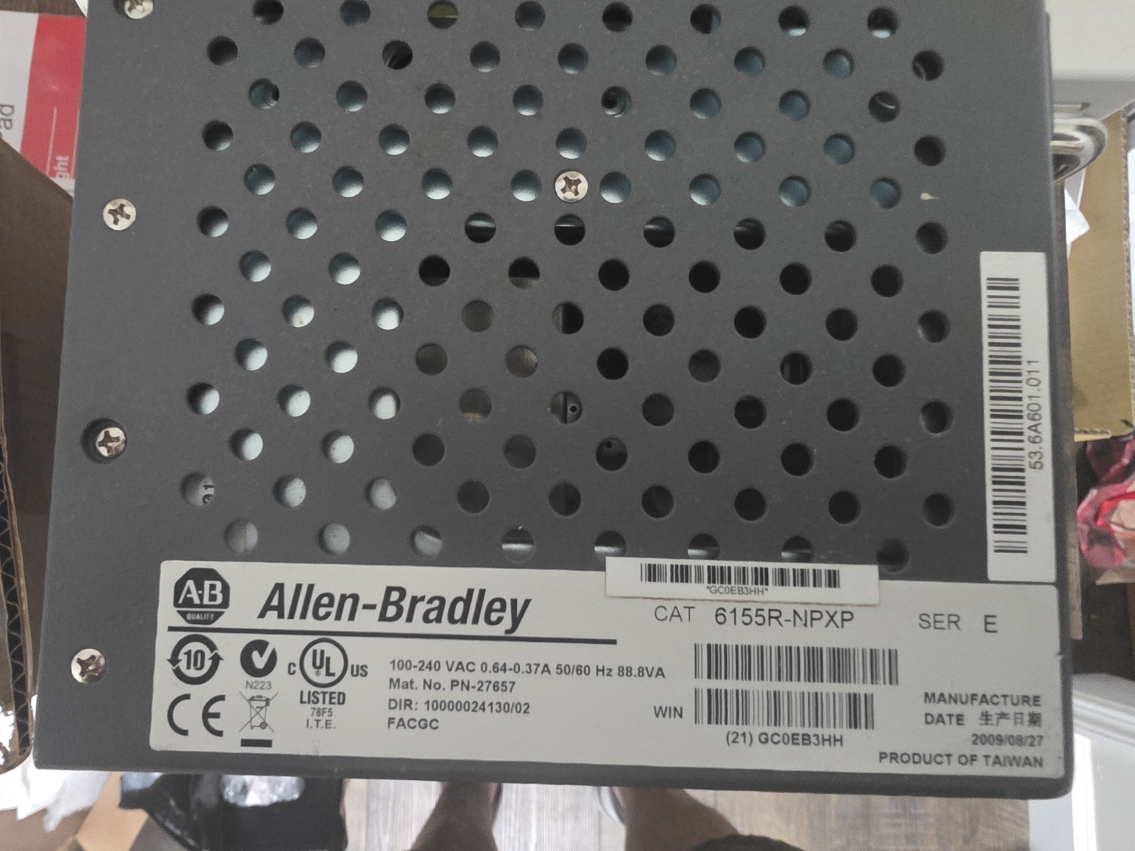 WORKING Allen-Bradley 200R Industrial Computer Unit CAT 6155R-NPXP