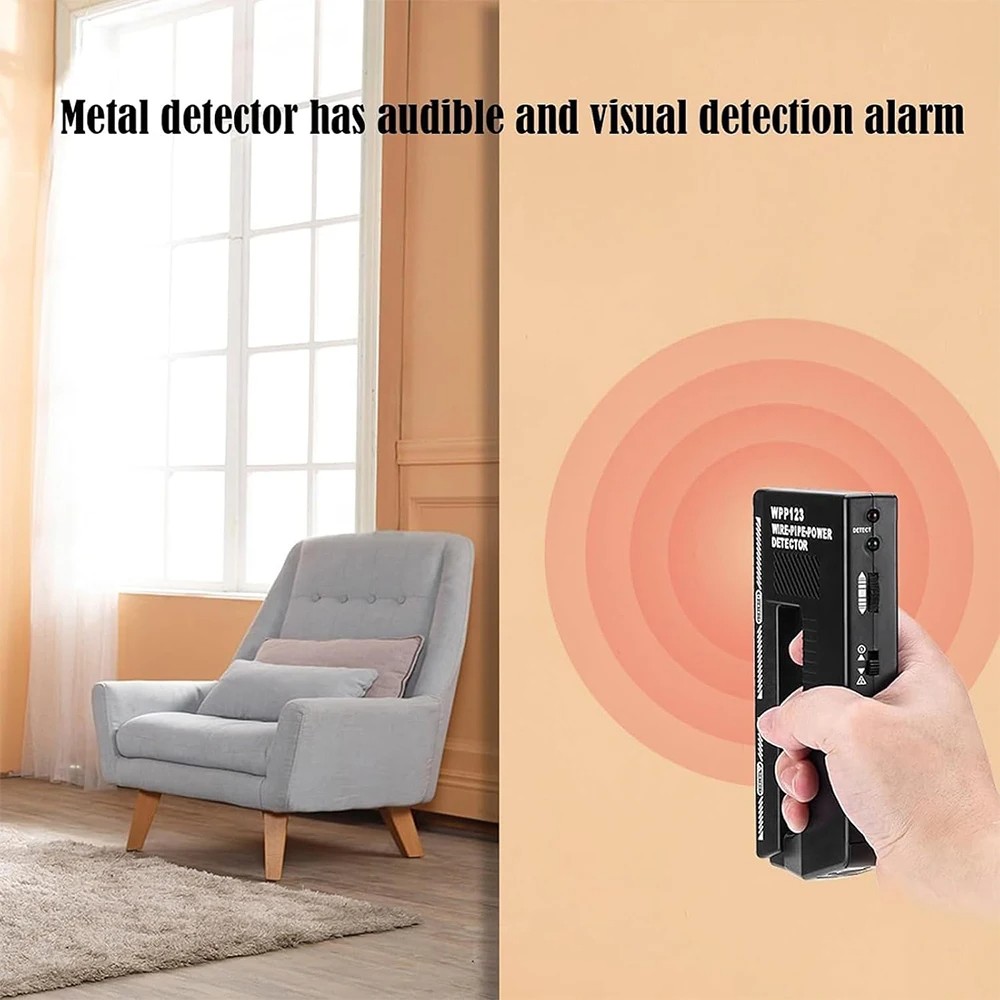 Handheld Wpp123 Wire Pipe Power Detector, Wall Scanner Metal Detector Adjustable