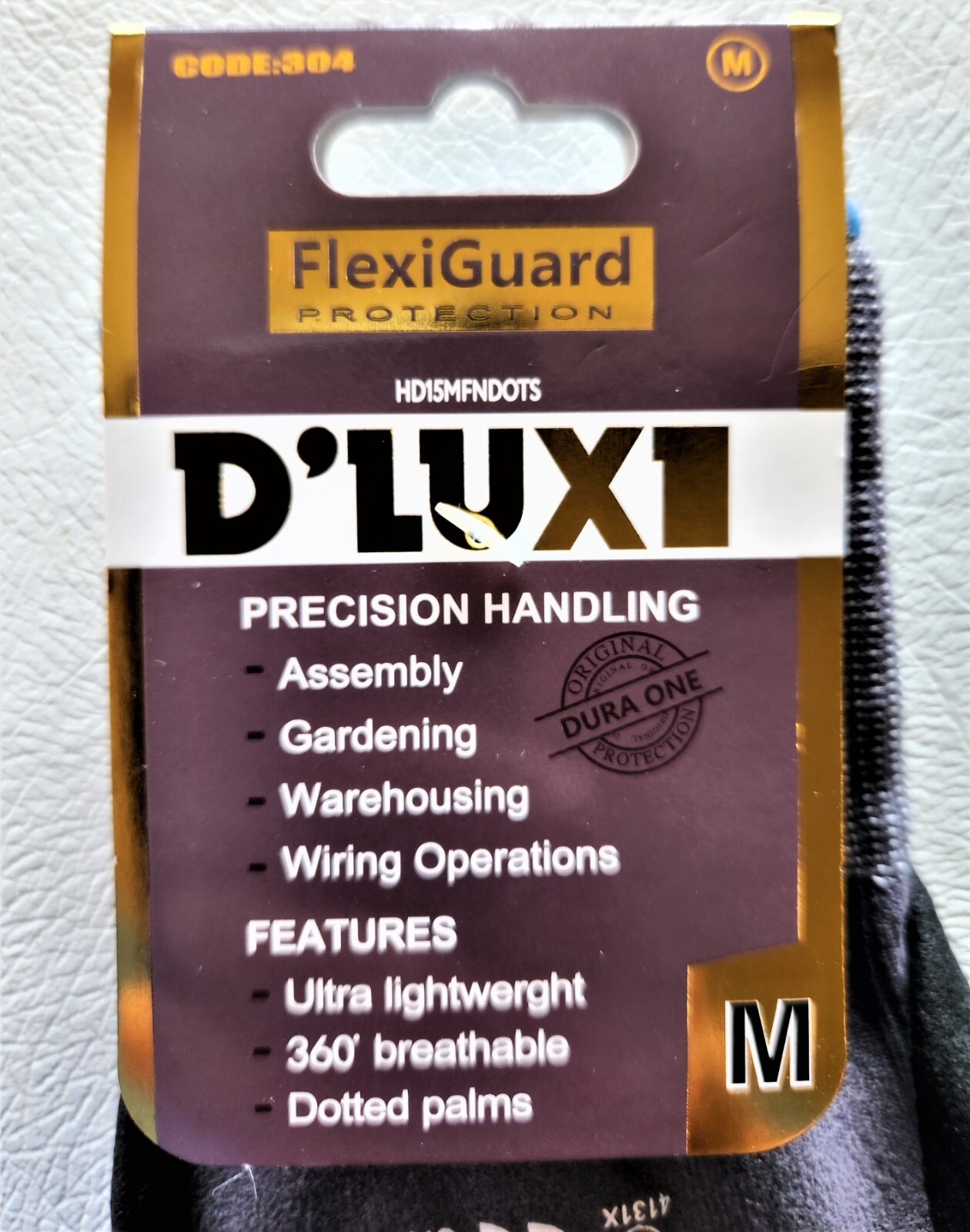 12-Pair Flexi-Guard Glove Ultra-Lightweight breathable Dotted Palms Glove