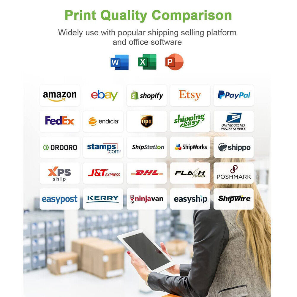 100-5000 4″x6″ Fanfold Direct Thermal Shipping Labels for Zebra & Rollo Printer