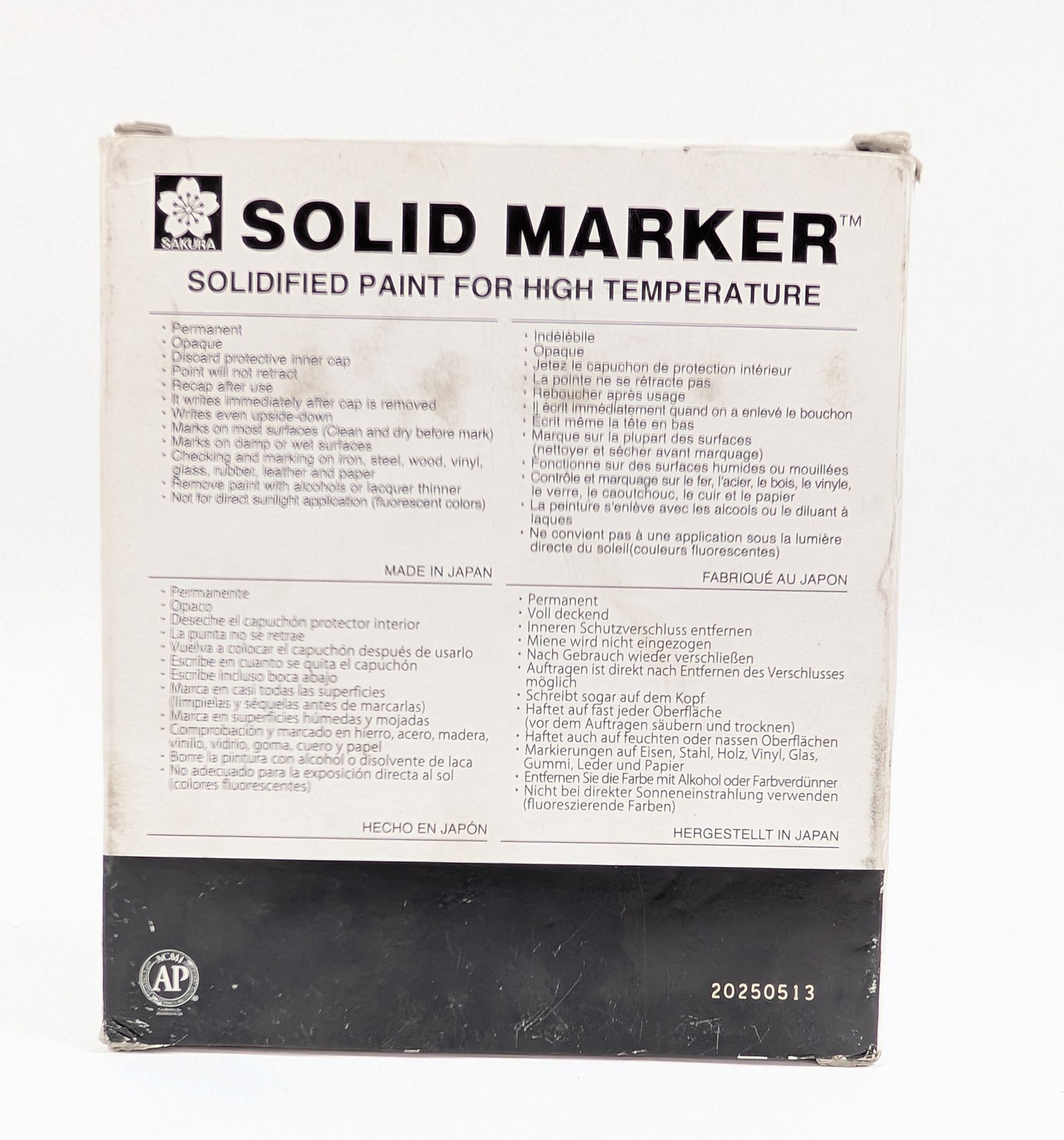 Sakura Solid Paint Marker Yellow XSC-3 High Temperature Paint Stick 12-Pack