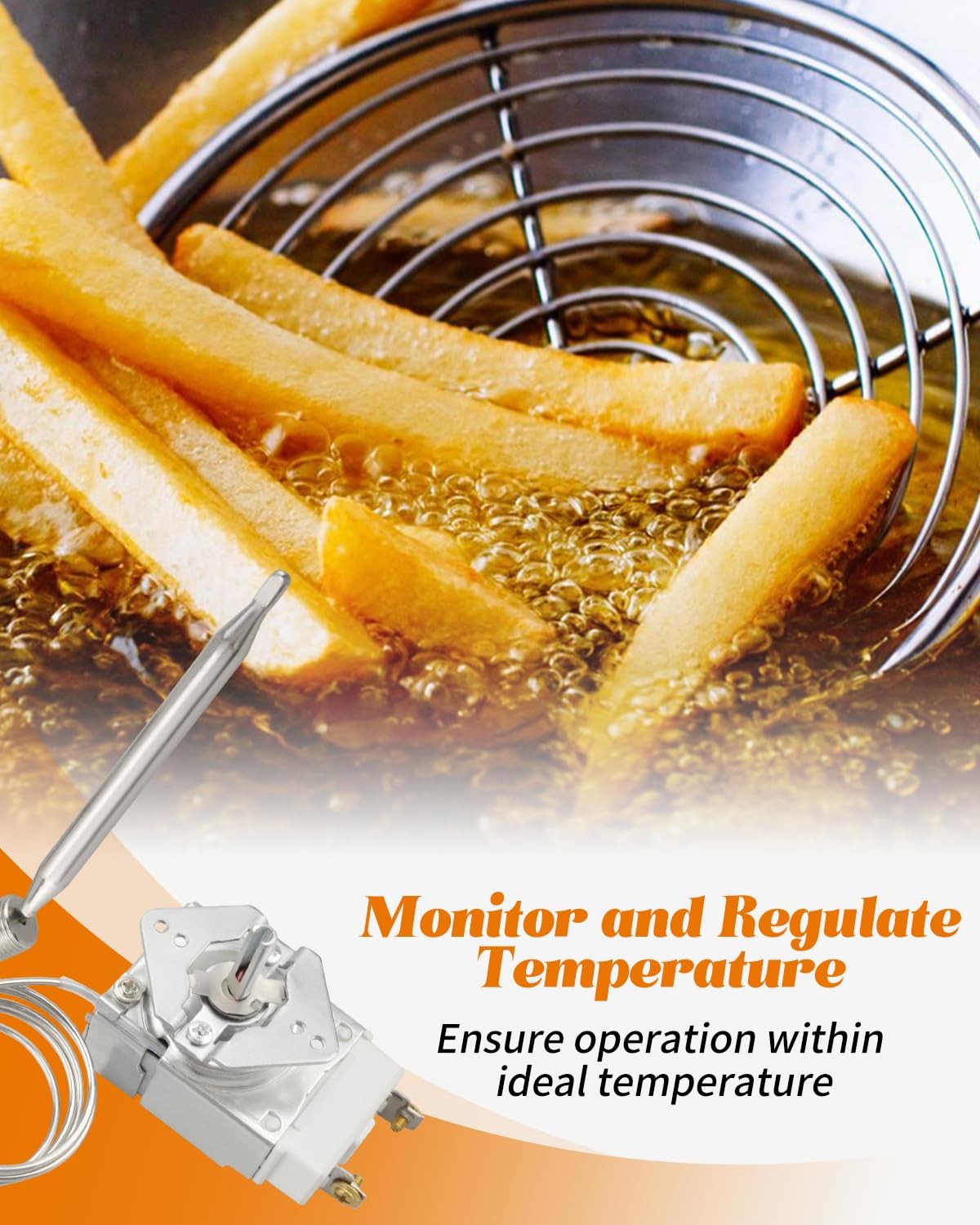 Deep Fryer Thermostat Replacement 200 to 400 Degree Temperature Control