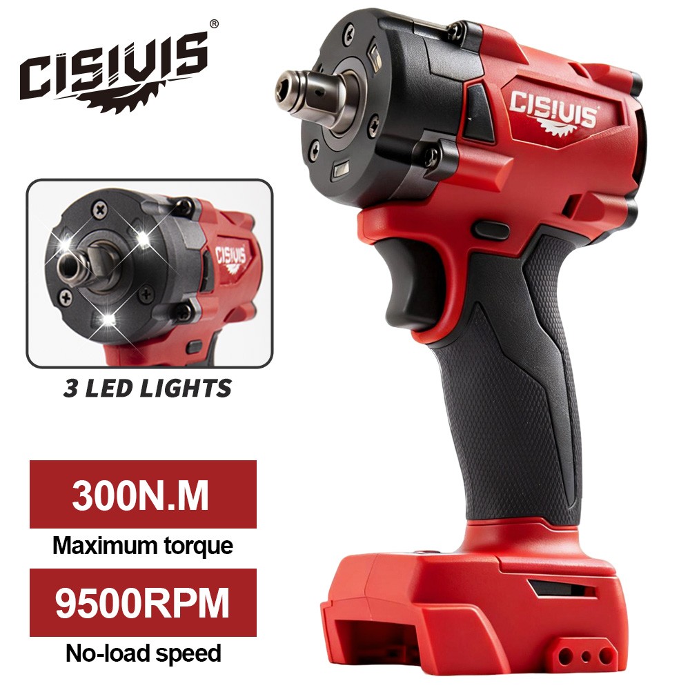 CISIVIS 3/8″ High-Torque Impact Wrench-Bare Tool For Milwaukee M18 Battery