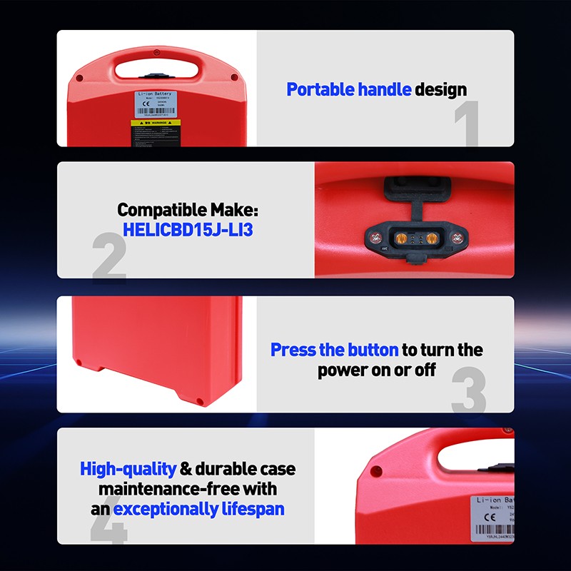24V 30Ah Lithium Battery for HELI/JIALI CBD15J-LI3 Electric Forklift Pallet Jack