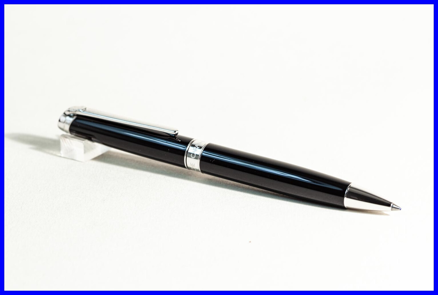 Caran D’Ache Ballpoint Pen in Black & Silver with New Refill