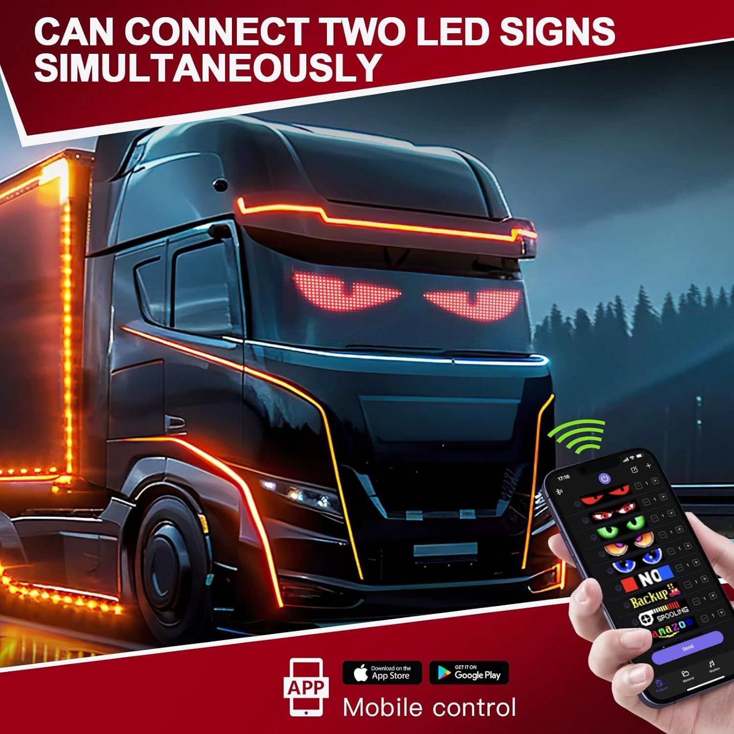 Easy Install 23”x5” LED Sign with Customizable App Control for Maximum Impact