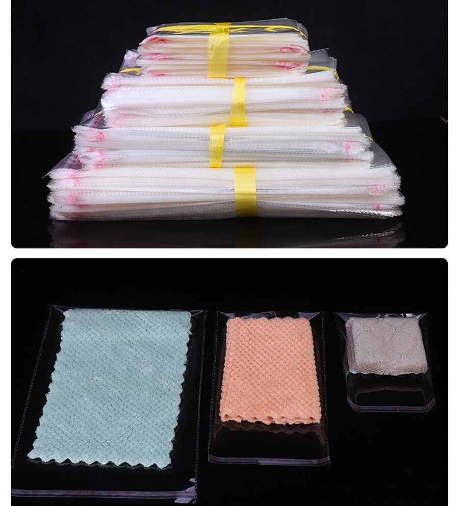 100-500 Clear Self Adhesive Poly Bags OPP Cellophane Plastic Bags Choose Size