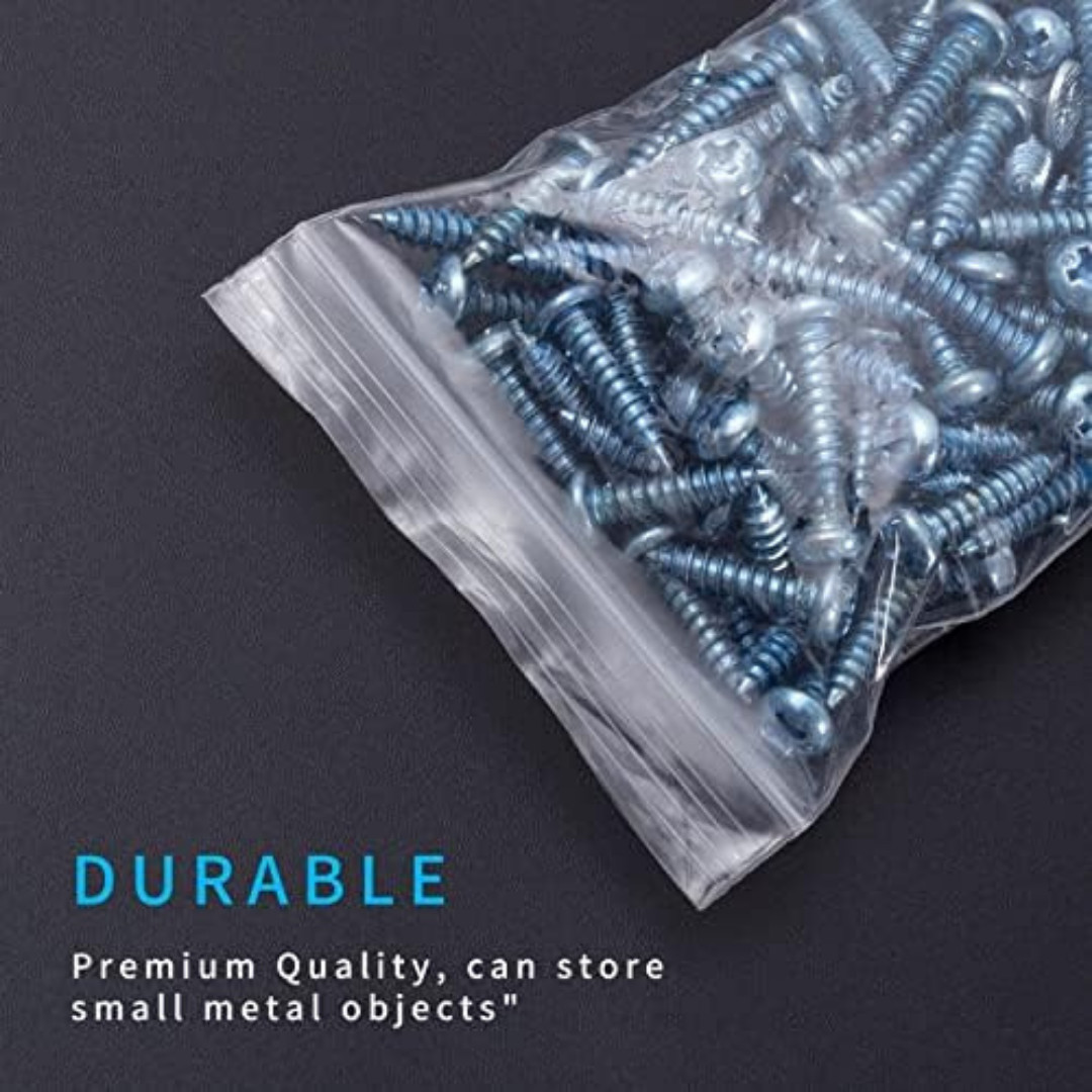 400 Small Plastic Bags Mini Baggies 4 Assorted Sizes Jewelry Clear Zip Seal Pill