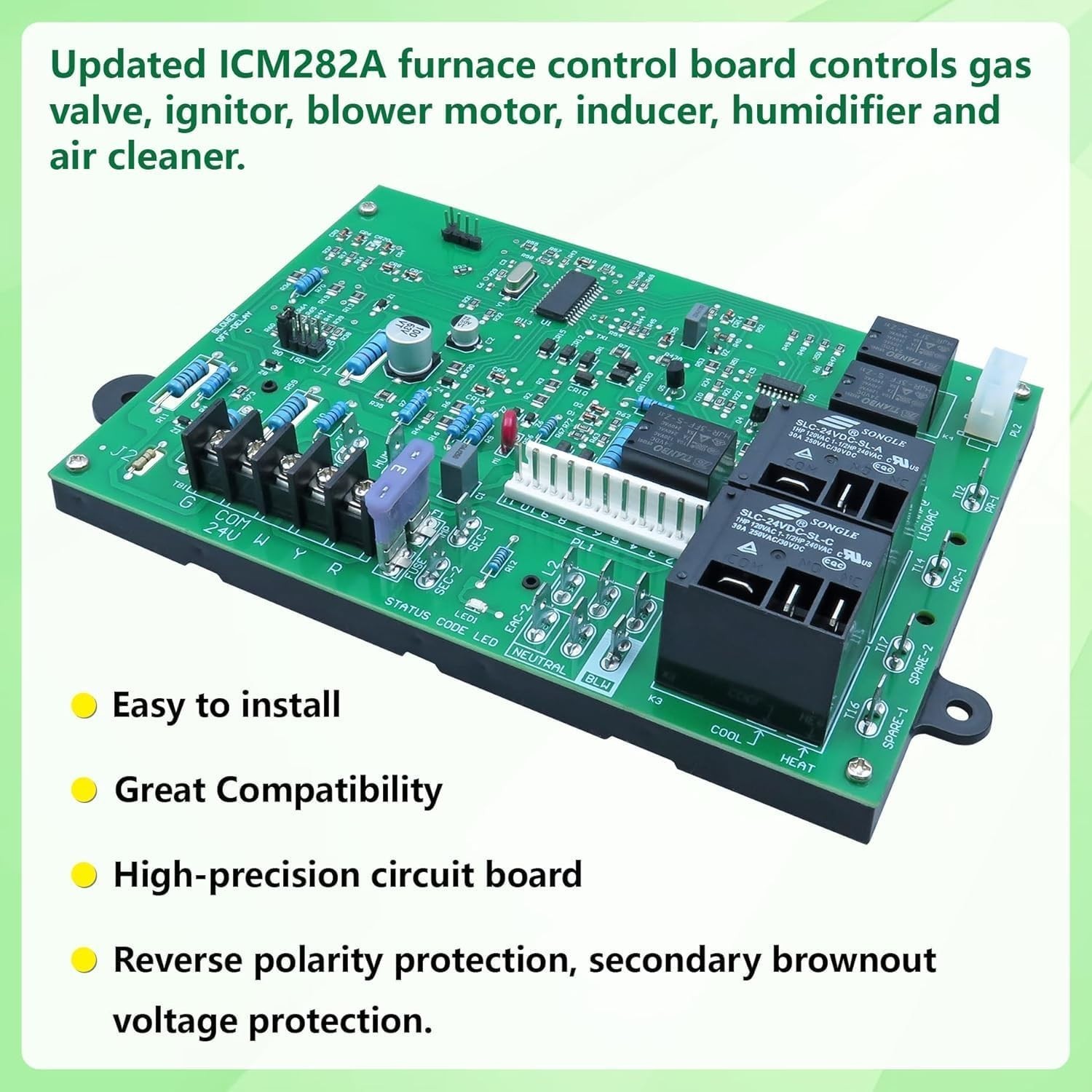 ICM282A Furnace Control Board Module Compatible with Carrier HK42FZ013 HK42FZ004