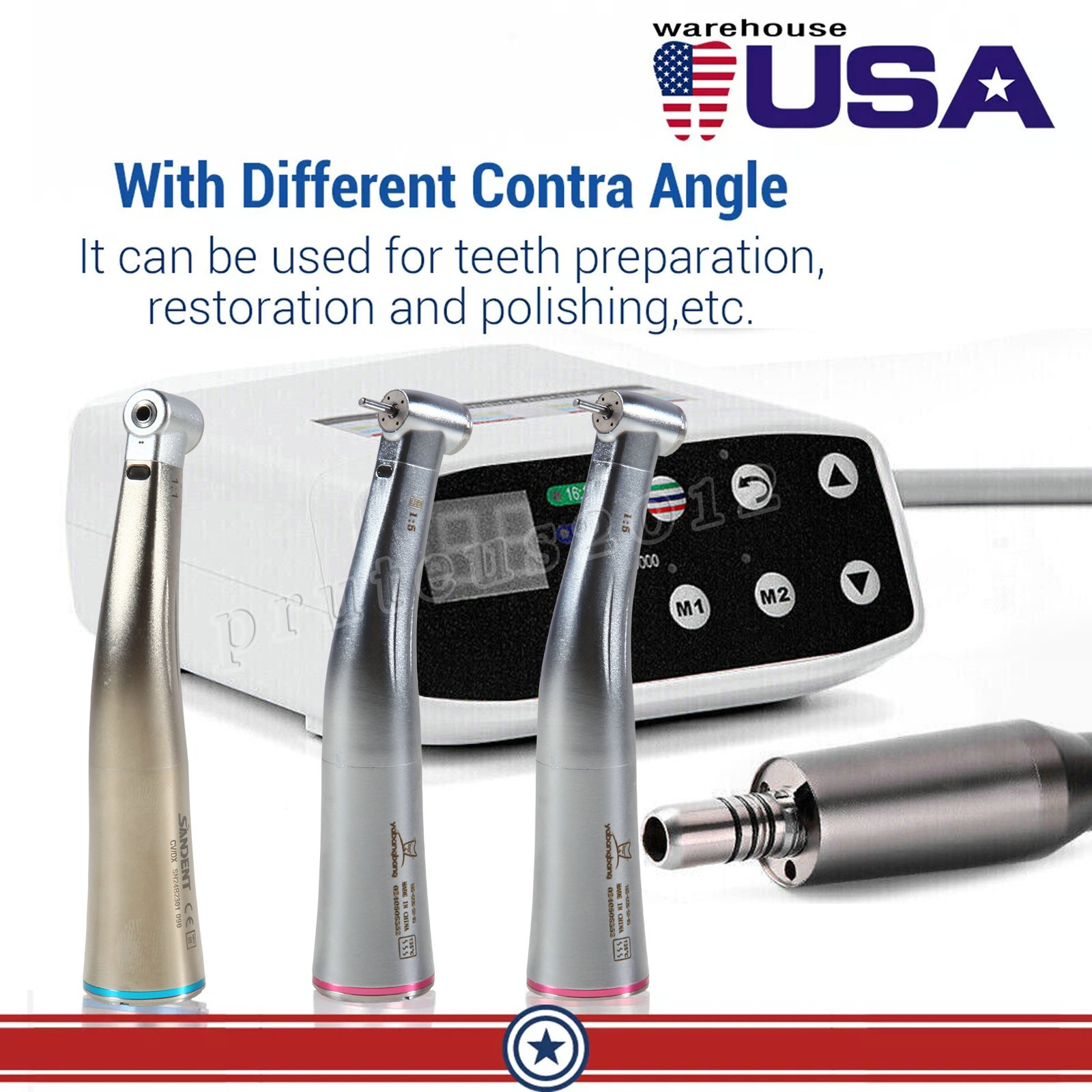 NSK Style Dental Brushless LED Micro Motor /1:5 Increasing Handpiece
