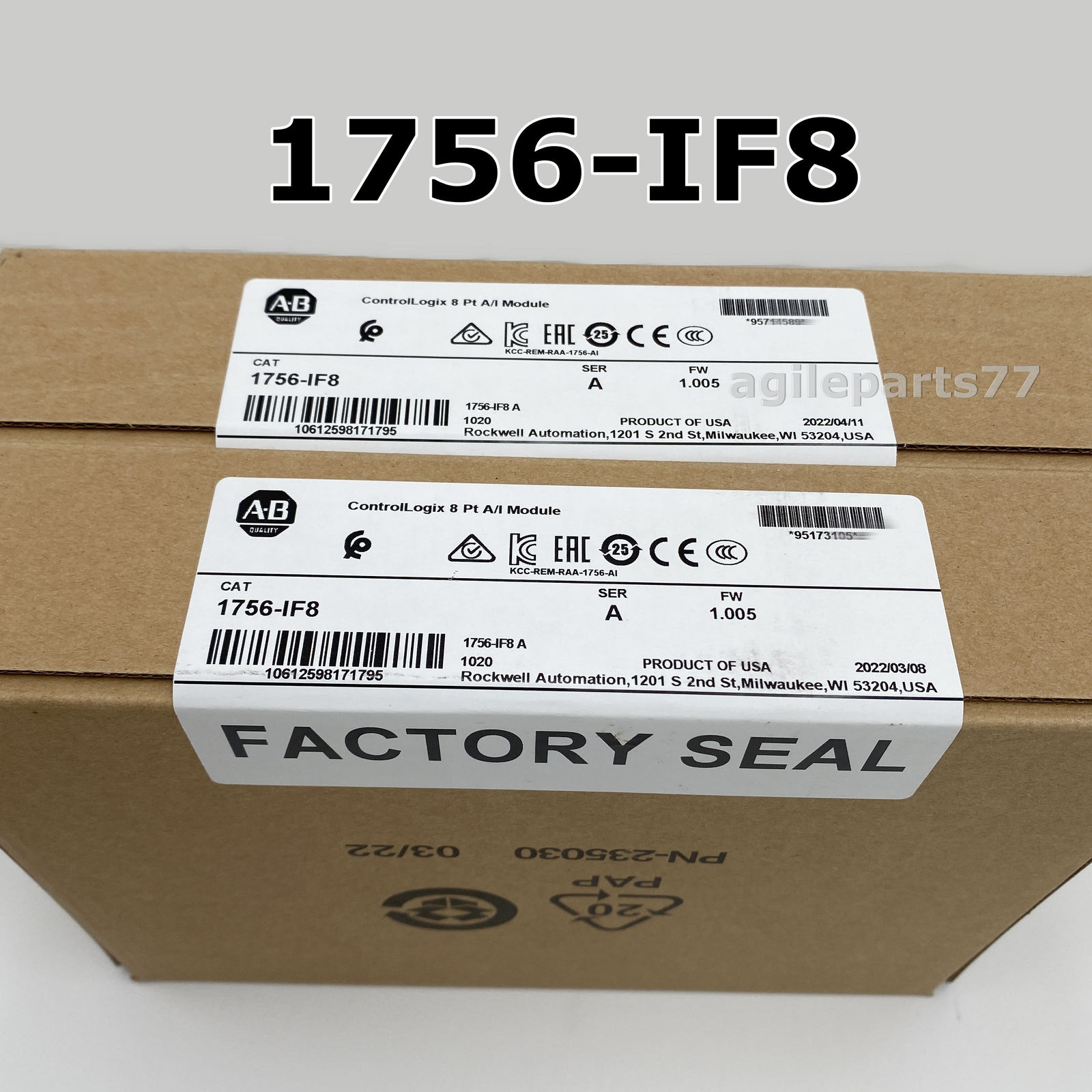 NEW 1756-IF8 AB ControlLogix Point A/I Module 2022 NEW Factory Sealed 1756IF8 TX