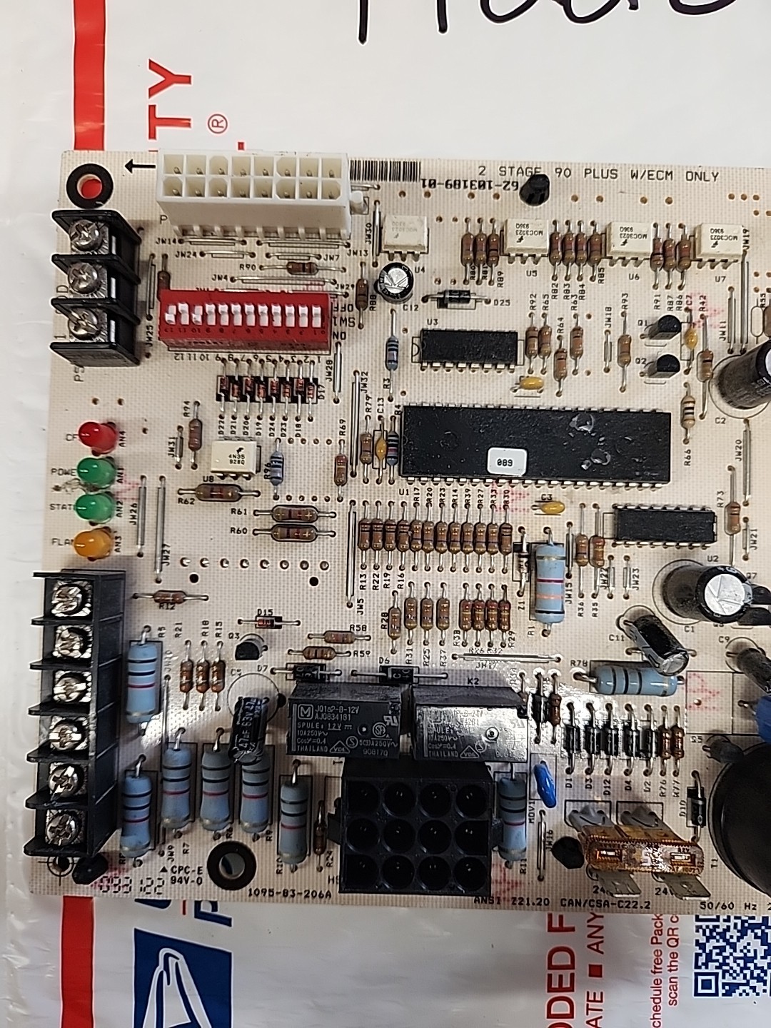 1095-83-206A 62-103189-01 Rheem Furnace Control Board TESTED/WORKING