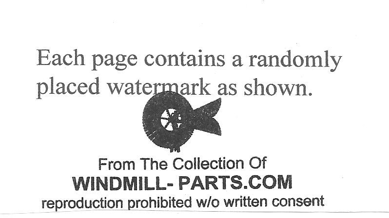 Currie Open-Gear & Direct Stroke Windmill Trade Literature
