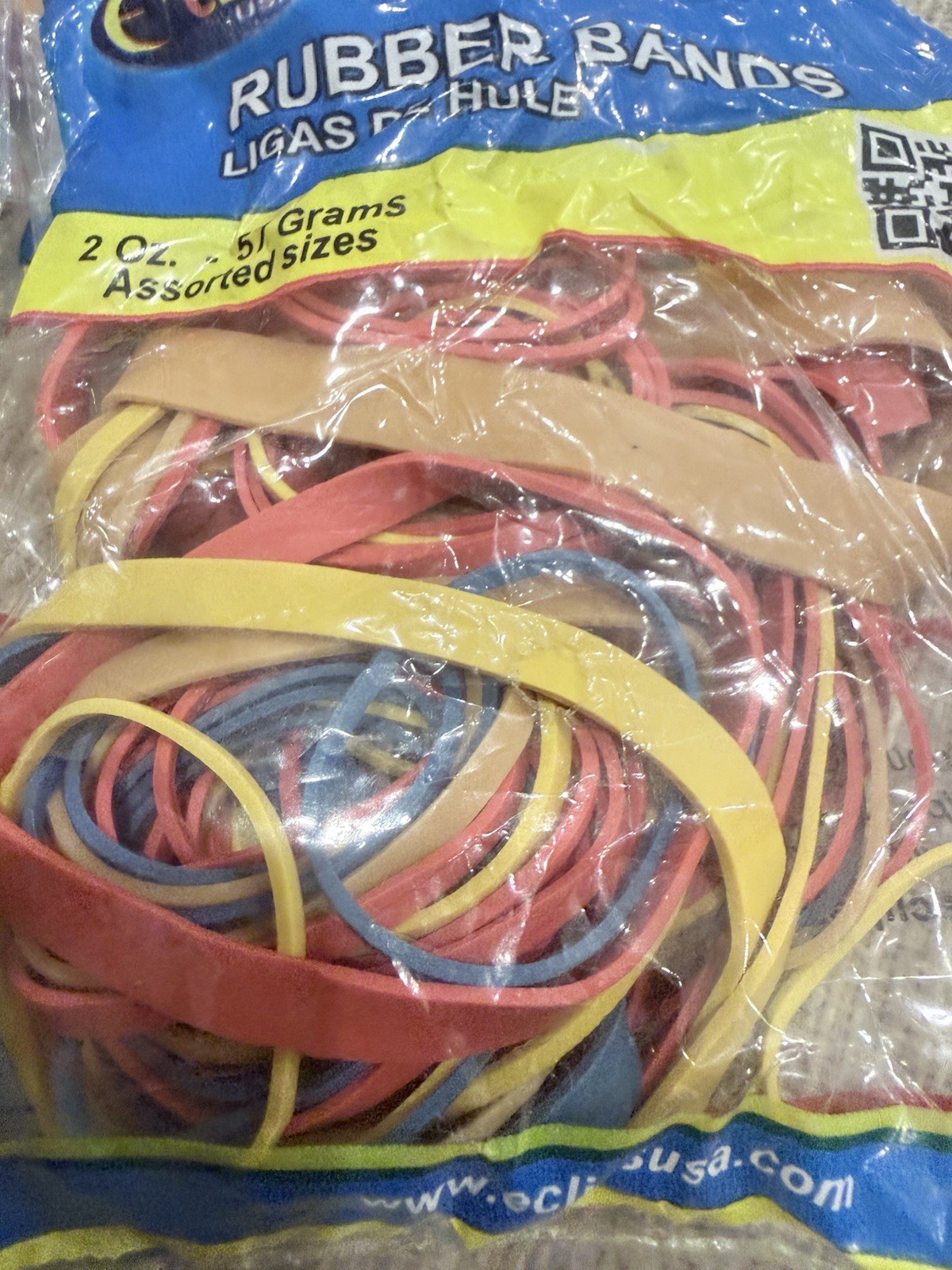Rubber Bands Assorted Sizes 0.5 lb WT Strong Elastic Bands for Home, Office Etc