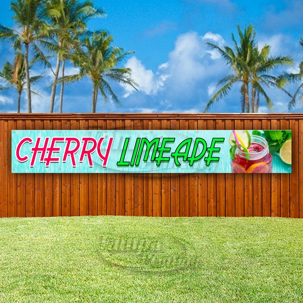 CHERRY LIMEADE Advertising Fresh Drinks Vinyl Banner Flag Sign USA XL01540