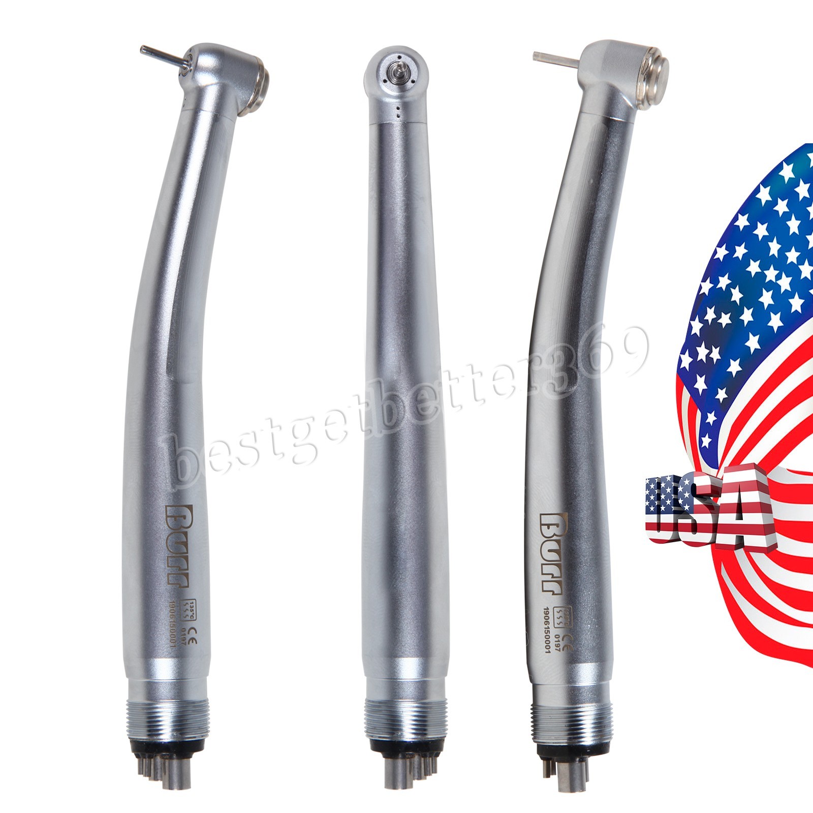 10pcs NSK PANA MAX Style Dental High Speed Handpiece Turbine Push Button 4 Hole