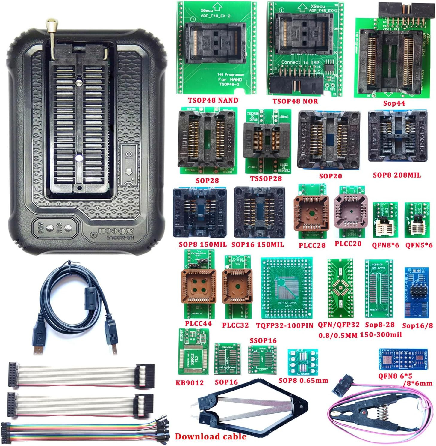 T48 Programmer 24 Adapter for with Xgecu T48 Eprom Programmer TL866-3G IC Bios A