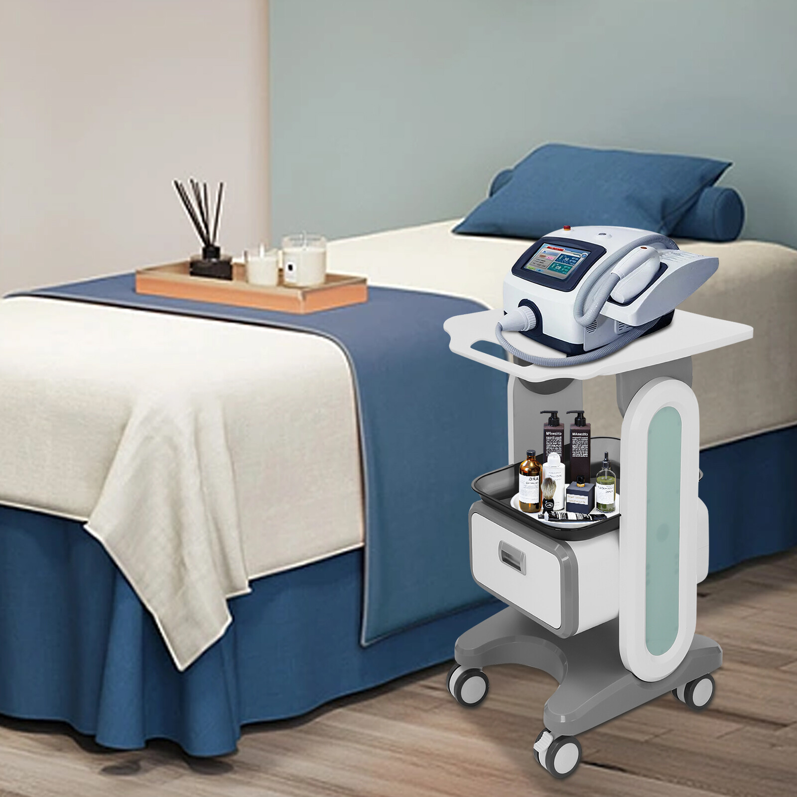 Medical Cart Mobile Cart Cosmetic Instruments Tool Rolling Storage Trolley